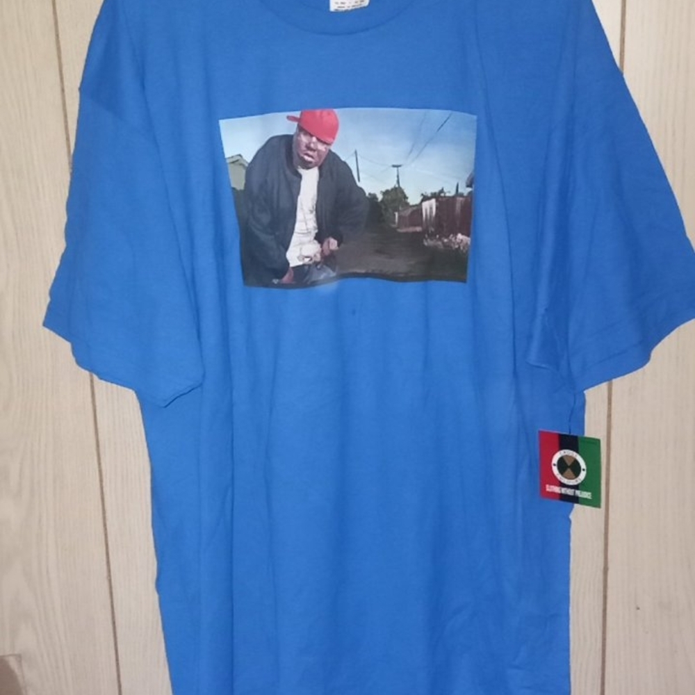 E-40 Cross Colours Blue Graphic T-Shirt Nwt